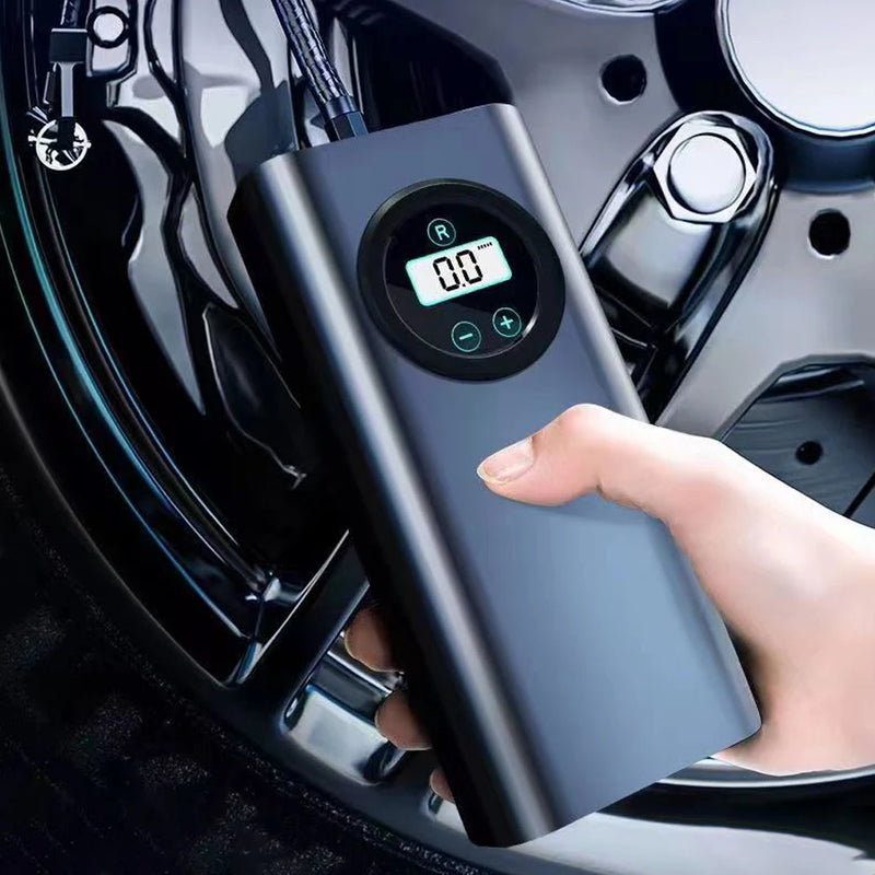 Electric Air Compressor Rechargeable High Precision Car Tyre Inflator LCD Display Portable Air Pump for Car Motorcycle Bike Ball